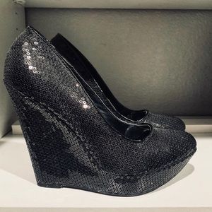 Sequins High Wedges